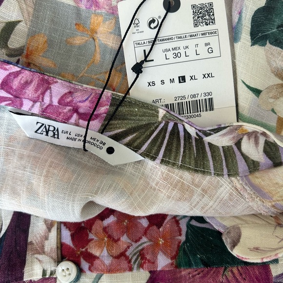 Zara Floral Dress with Tie Waist - Picture 6 of 6